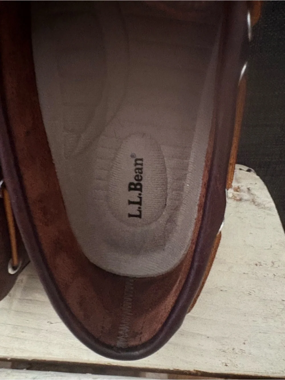 L.L. Bean Women's Handsewn Leather Moccasins, Camp Mocs Dark Brown Size 8.5